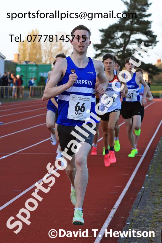1500 metres, 2024 NEGP 1, Monkton Stadium, Jarrow. Photo: David T. Hewitson/Sports for All Pics